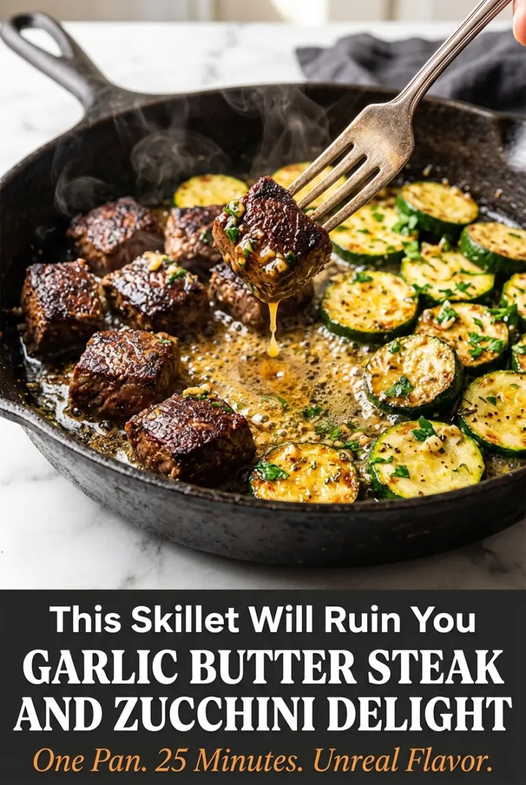 Garlic Butter Steak and Zucchini Delight