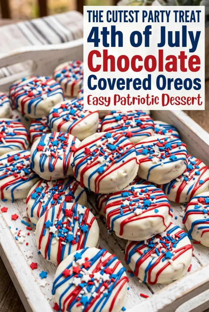 4th of July Chocolate Covered Oreos