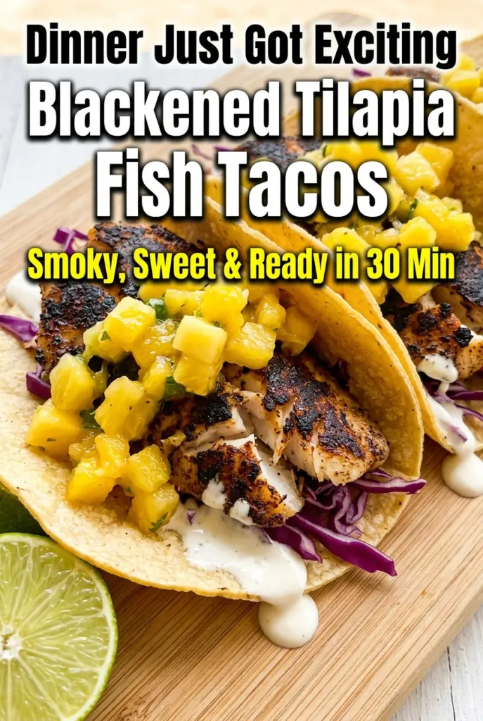 Blackened Tilapia Fish Tacos With Pineapple Salsa
