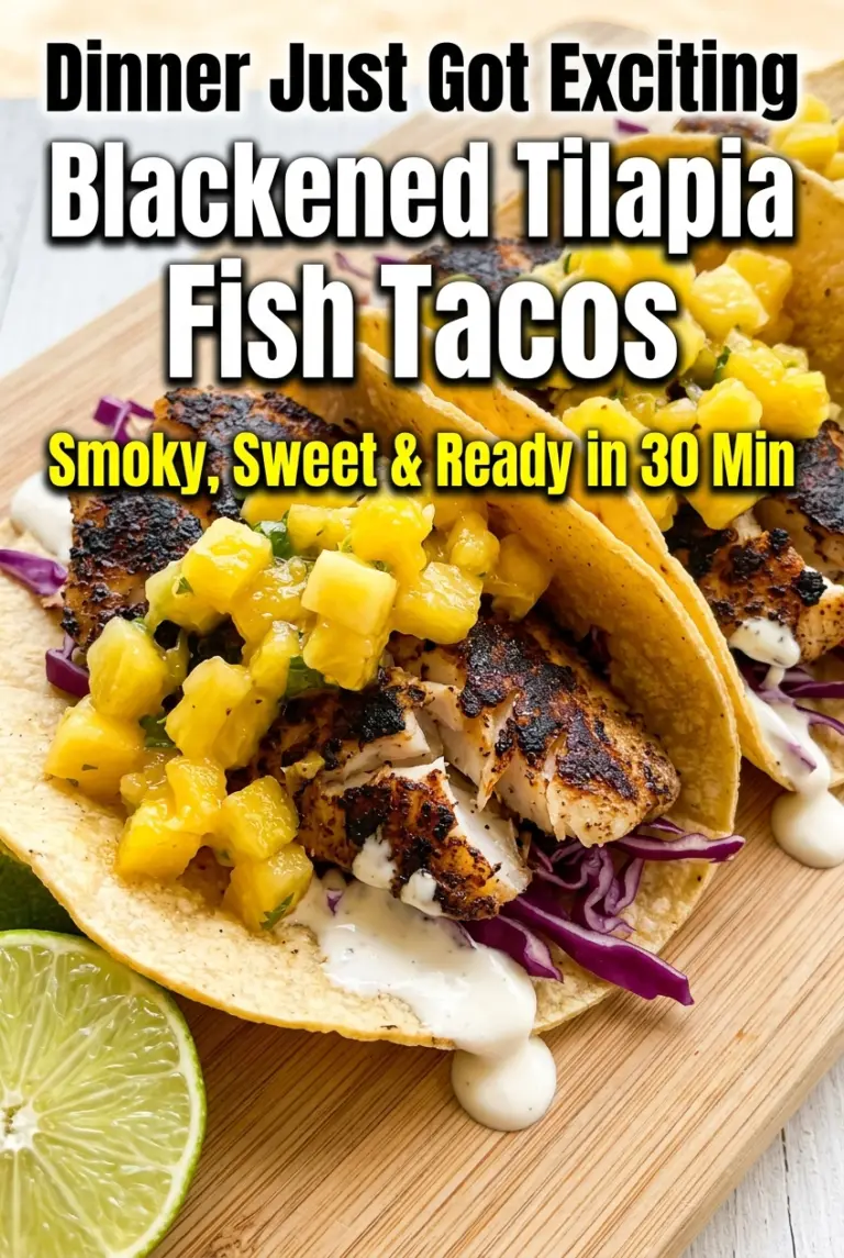 Blackened Tilapia Fish Tacos With Pineapple Salsa