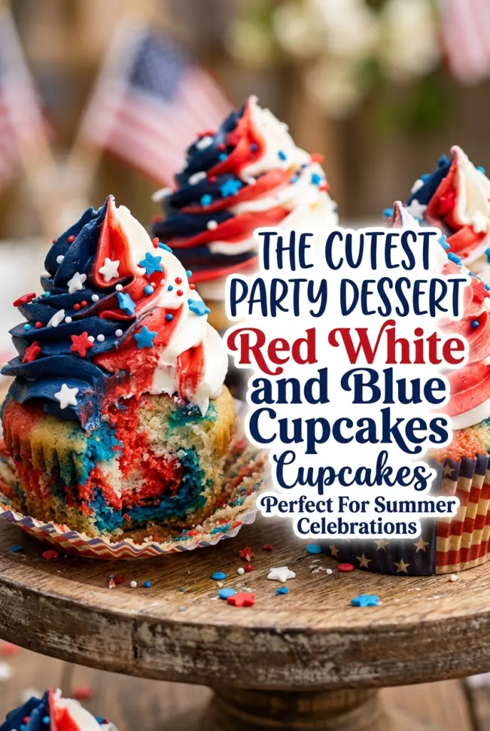 Red White and Blue Cupcakes