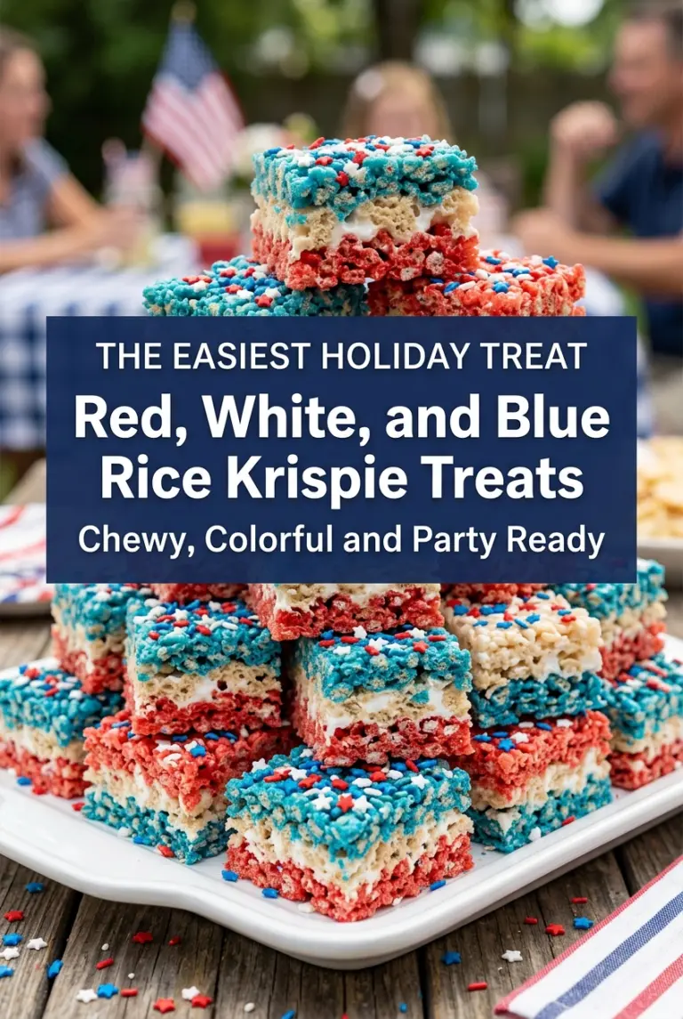 Red, White, and Blue Rice Krispie Treats