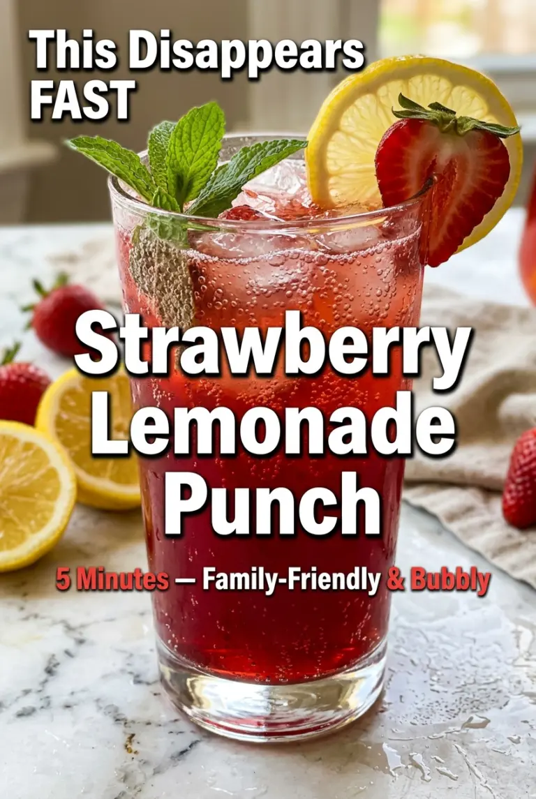 Strawberry Lemonade Punch (Family-Friendly)