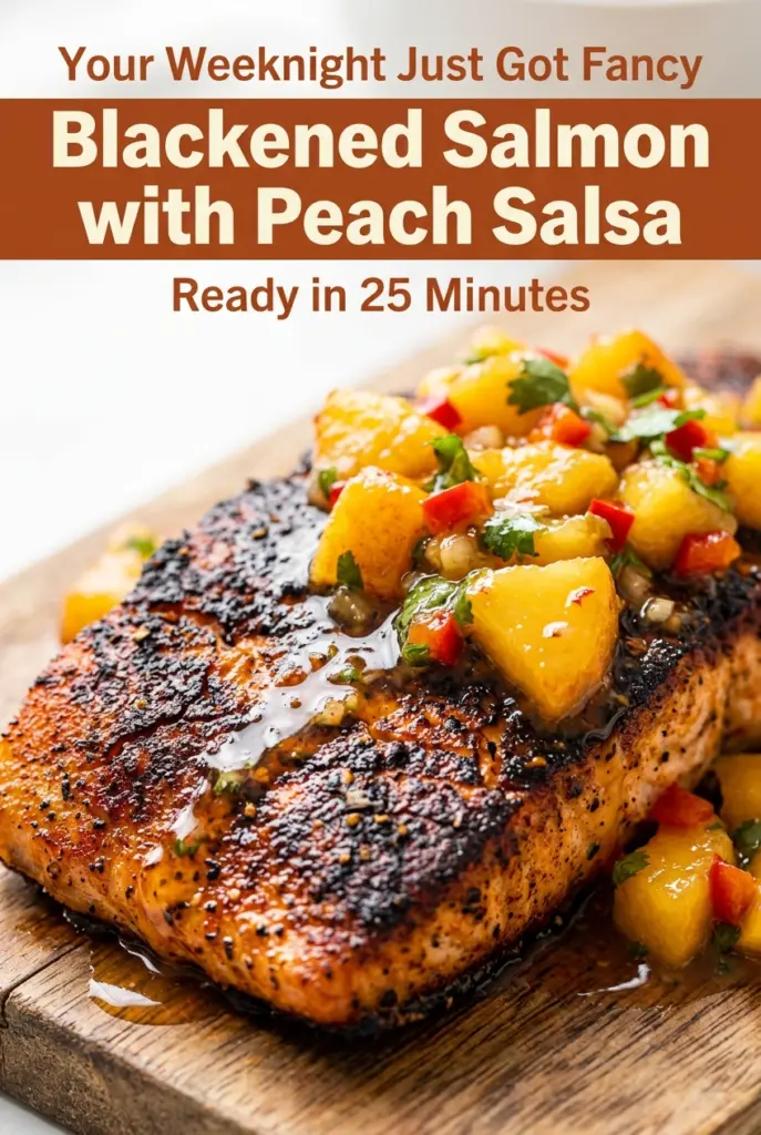 Blackened Salmon with Peach Salsa