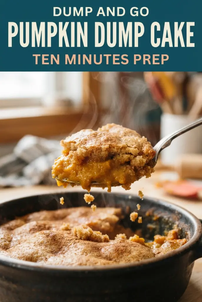 Easy 5-Ingredient Pumpkin Dump Cake with Spice Cake Mix