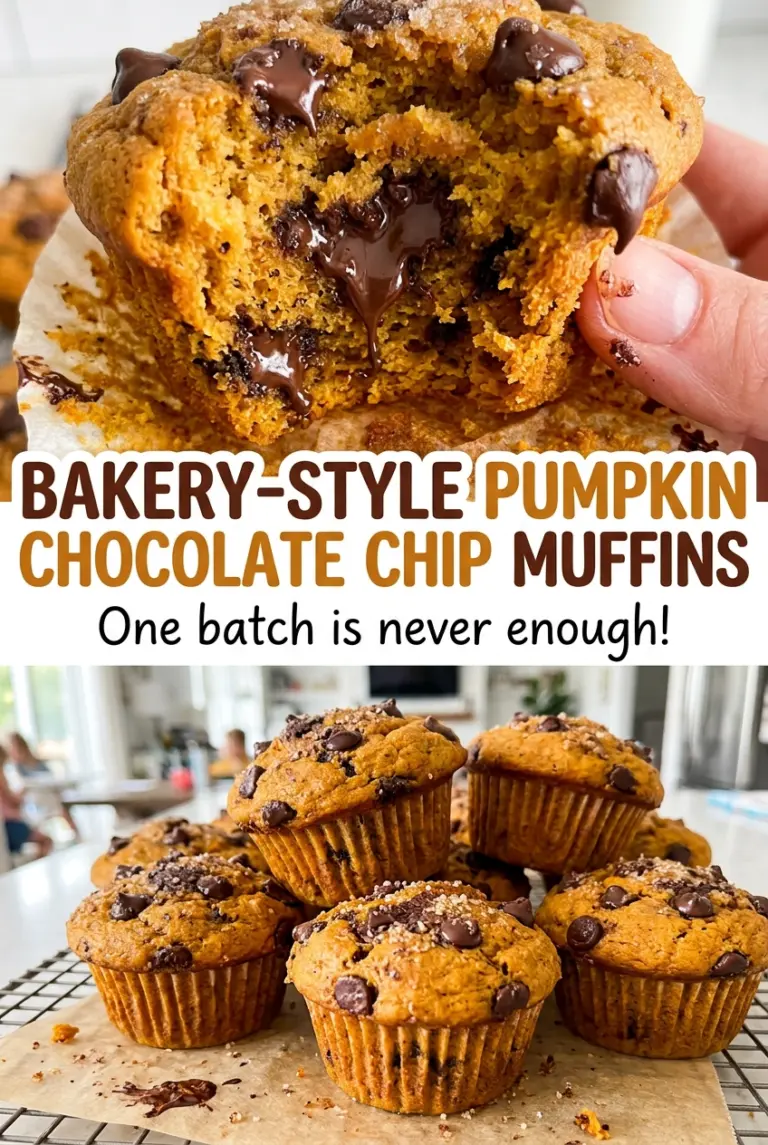 Bakery-Style Pumpkin Chocolate Chip Muffins