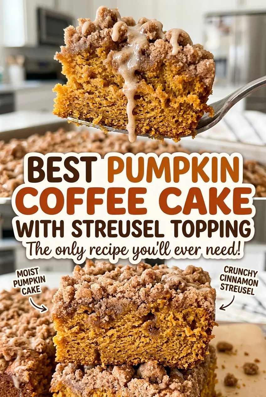 Best Pumpkin Coffee Cake with Streusel Topping crisp oat topping