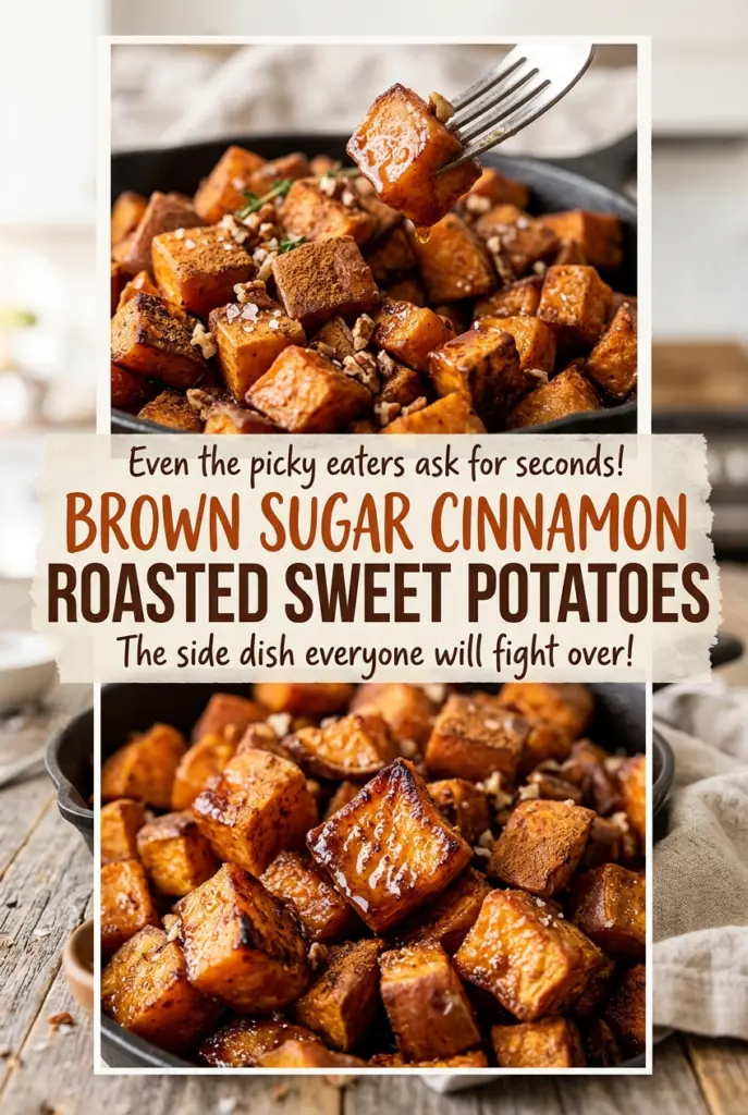 Brown Sugar Cinnamon Roasted Sweet Potatoes