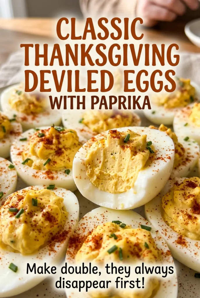 Classic Thanksgiving Deviled Eggs with Paprika