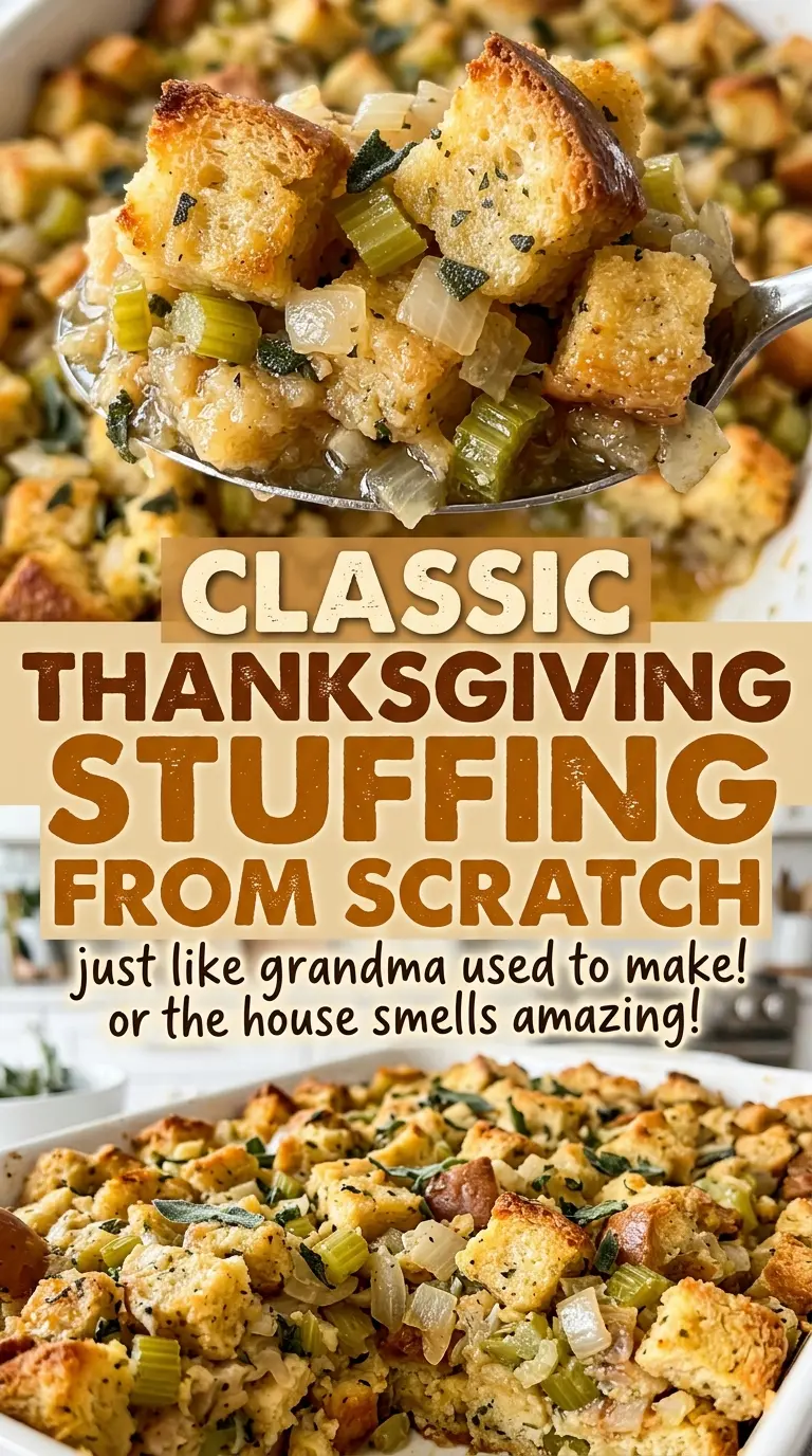 Classic Thanksgiving stuffing buttery herb bread