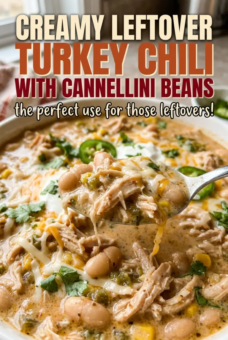 Creamy Leftover Turkey Chili with Cannellini Beans