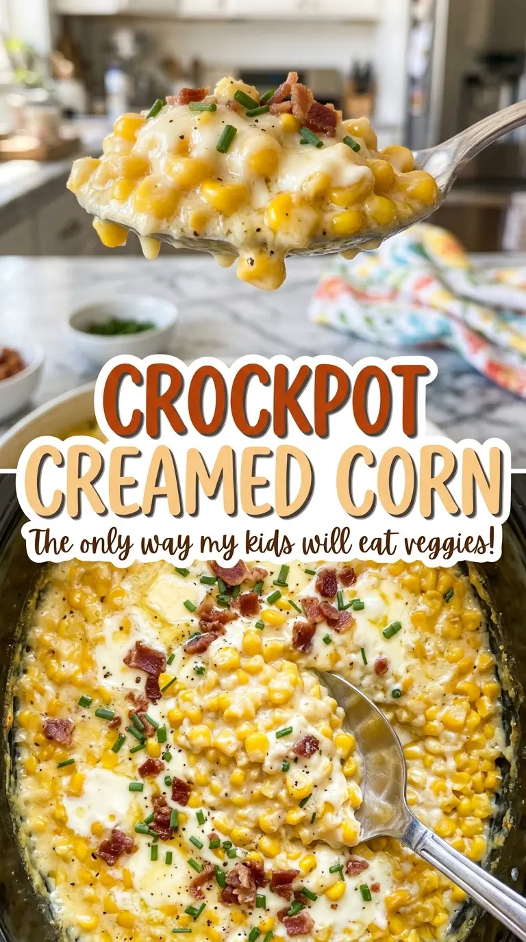 Crockpot Creamed Corn buttery creamy side dish