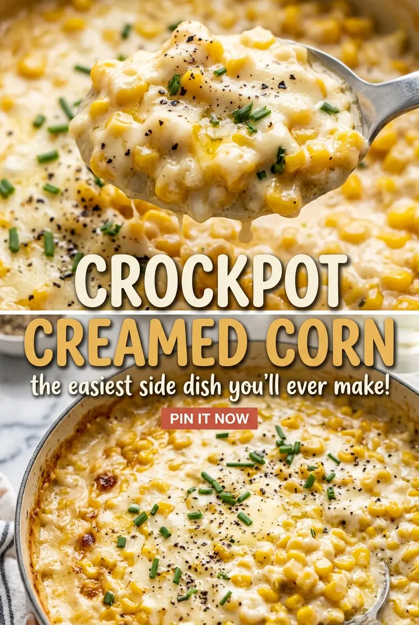 Crockpot Creamed Corn creamy slow-cooked kernels