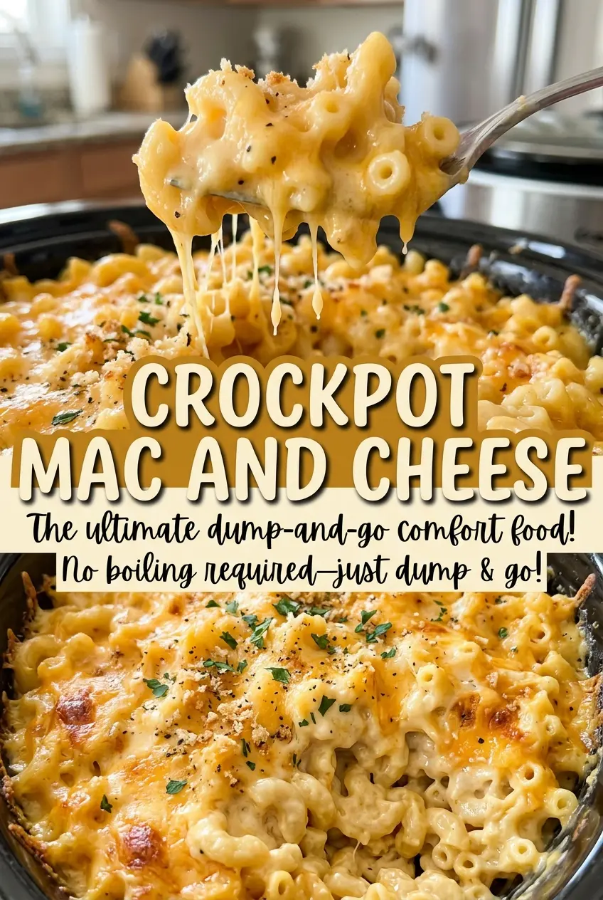 Crockpot Mac and Cheese creamy golden