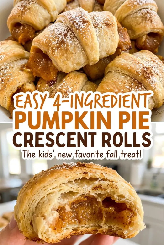 Easy 4-Ingredient Pumpkin Pie Crescent Rolls