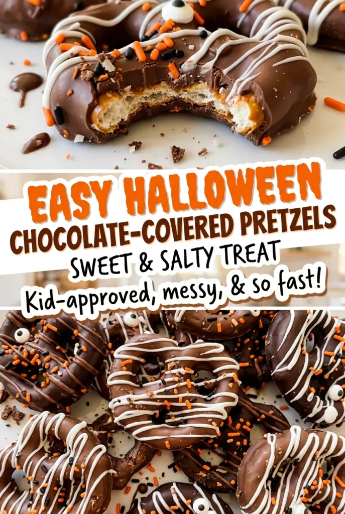 Easy Halloween Chocolate-Covered Pretzels: Sweet & Salty Treat