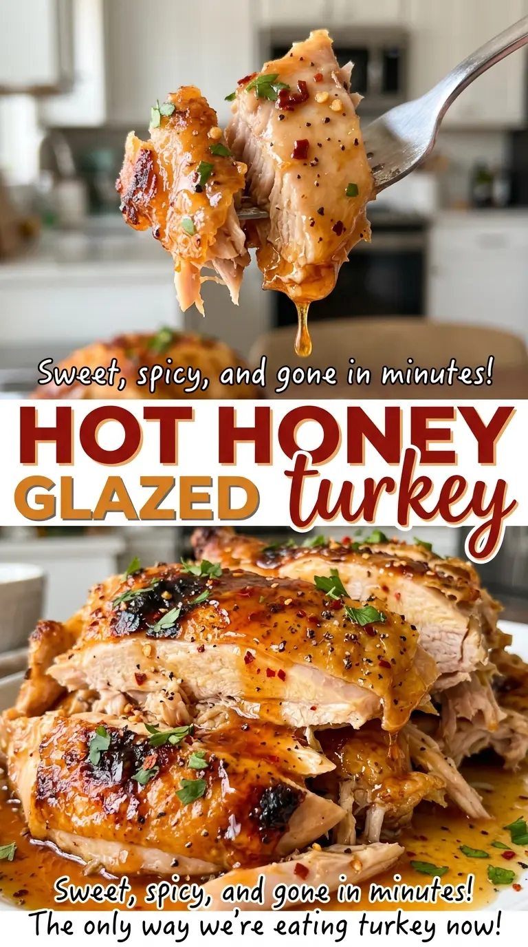 Hot Honey Glazed Turkey with spicy honey glaze