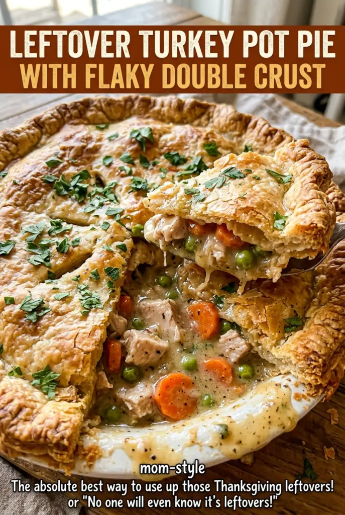 Leftover Turkey Pot Pie with Flaky Double Crust