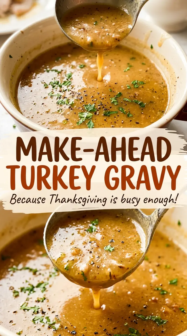 Make-Ahead Turkey Gravy silky savory finish