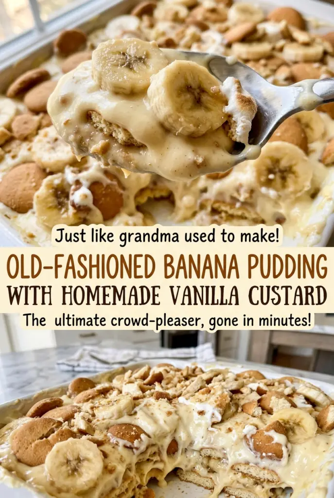 Old-Fashioned Banana Pudding with Homemade Vanilla Custard