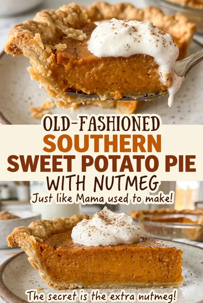 Old-Fashioned Southern Sweet Potato Pie with Nutmeg