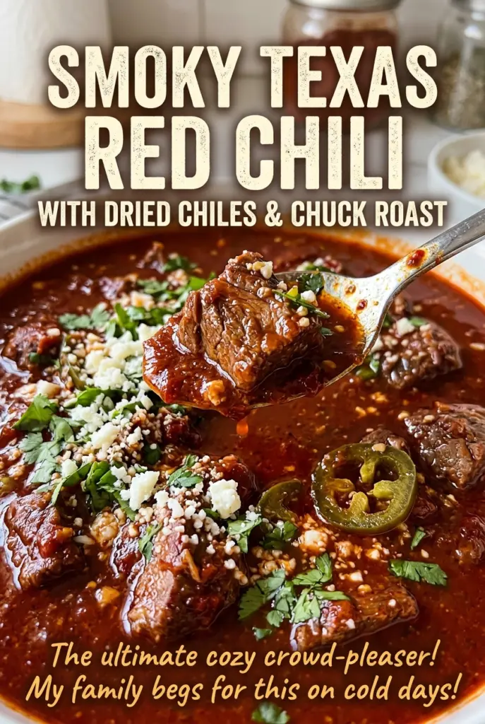 Smoky Texas Red Chili with Dried Chiles and Chuck Roast