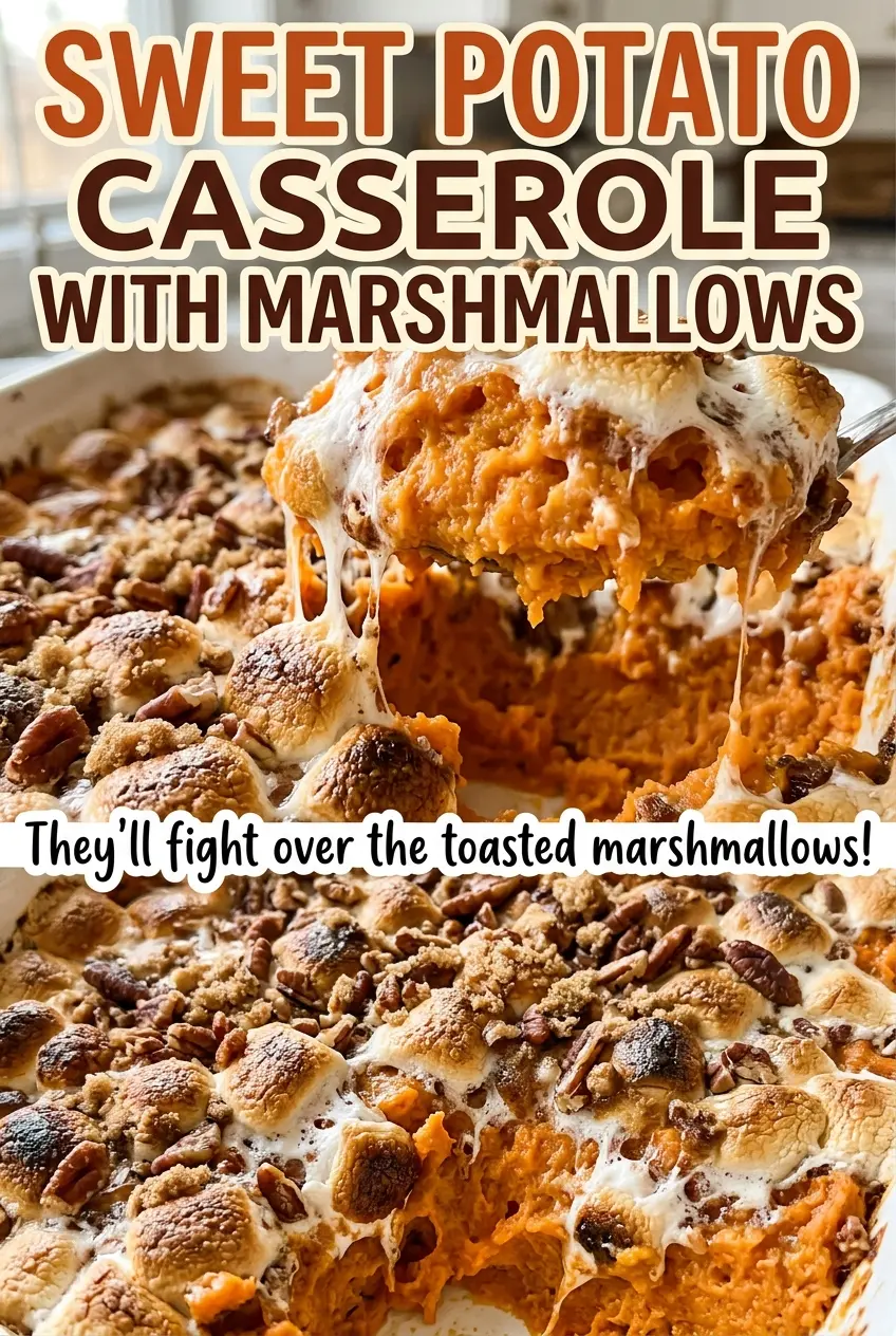 Sweet Potato Casserole with Marshmallows golden marshmallow topping