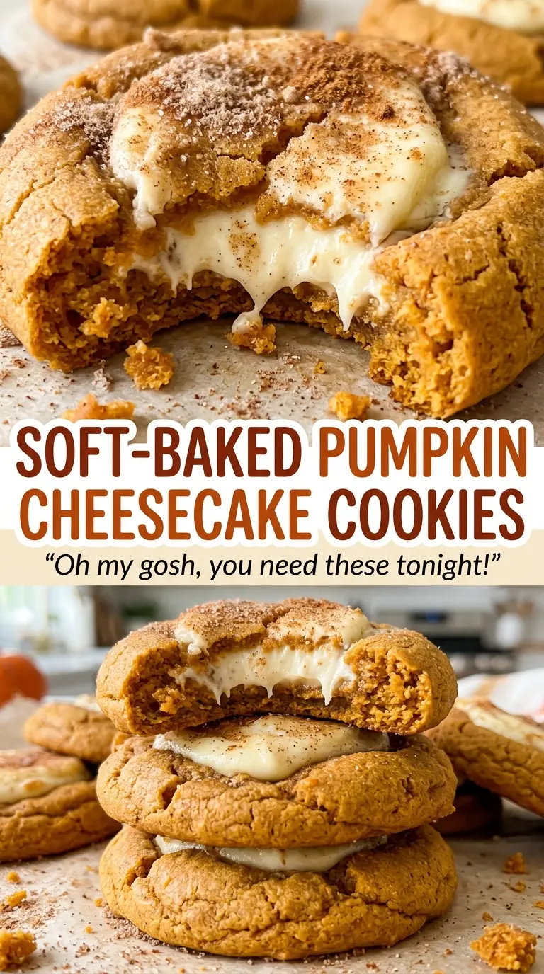 The Best Soft-Baked Pumpkin Cheesecake Cookies Recipe tender spiced cookies