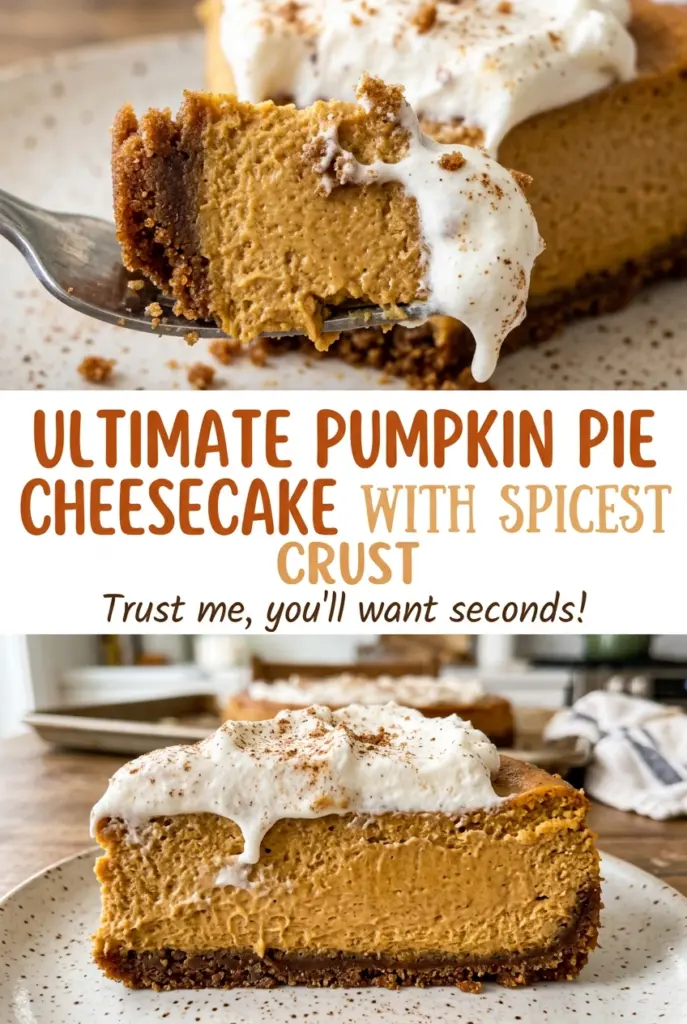 Ultimate Pumpkin Pie Cheesecake with Spiced Crust